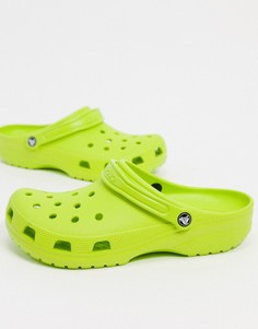 Лаймовые клоги Crocs originals-Зеленый