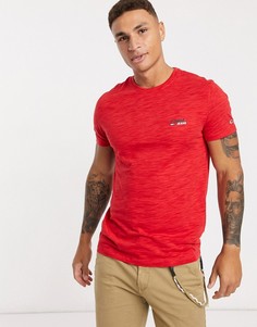 Футболка с фактурным логотипом Tommy Jeans-Красный
