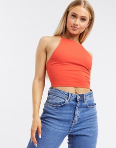 Красный кроп-топ на бретелях ASOS DESIGN