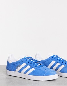 Кроссовки с синими и белыми вставками adidas Originals Gazelle-Синий