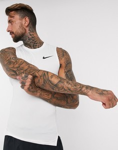 Белая базовая майка Nike Pro Training-Белый