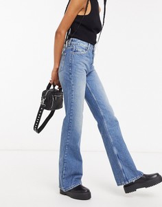Джинсы oversized в винтажном стиле Topshop-Синий