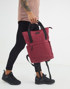 Бордовый рюкзак с короткими ручками и нашивкой ASOS DESIGN Unrivalled Supply-Красный
