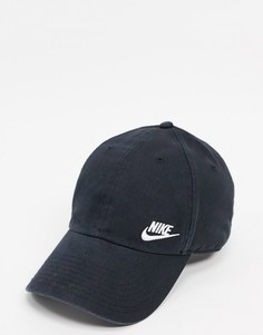 Черная кепка с логотипом-галочкой Nike-Черный