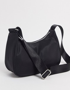 Черная сумка на плечо из переработанных материалов Weekday-Черный