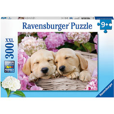 Пазл Ravensburger "XXL: сладкие щенки в корзинке", 300 элементов