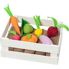 Игровой набор Paremo Овощи в ящике, с карточками, 12 предметов