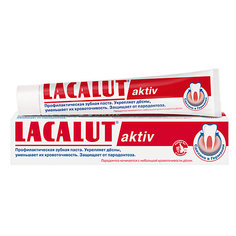 Зубная паста Lacalut Aktiv Защита десен и бережное отбеливание, 75 мл