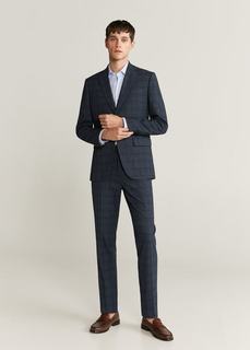 Костюмные брюки slim fit в клетку - Brasilia Mango
