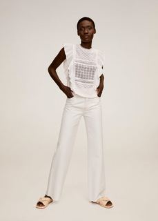 Топ с вышитой вставкой - Indira Mango