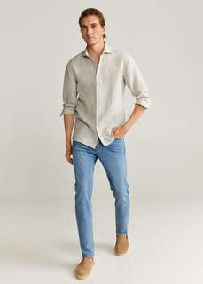 Рубашка slim fit 100% лен - Avispe Mango