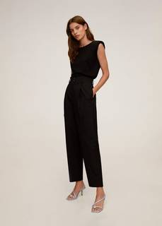 Трикотажная футболка с подплечниками - Show Mango