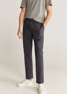 Брюки slim-fit в узкую полоску - Casadeus Mango