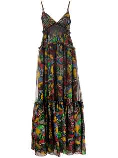 Missoni ярусное платье макси с узором