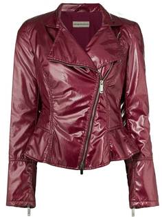 Giorgio Armani Pre-Owned лакированная куртка с застежкой на молнии