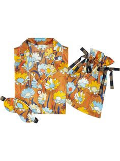 Fendi пижама с цветочным принтом