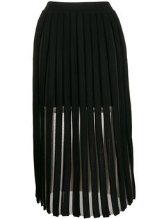 Balmain плиссированная юбка миди