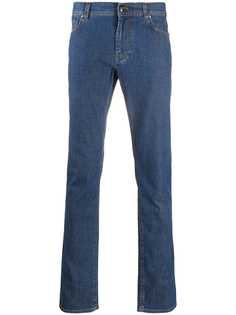 Corneliani джинсы прямого кроя с контрастной строчкой