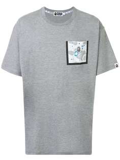 A BATHING APE® футболка с карманом и логотипом