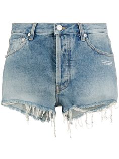 Off-White DENIM SHORTS LIGHT BLUE NO COLOR