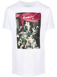 Off-White CARAVAG PAINTING S/S SLIM TEE WHITE BLAC