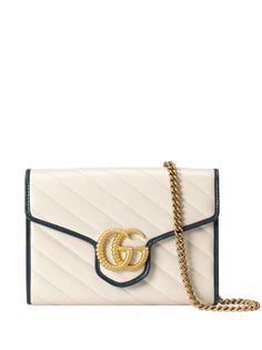 Gucci мини-сумка GG Marmont на цепочке