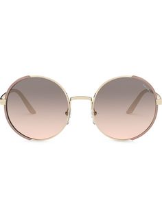 Prada Eyewear солнцезащитные очки в круглой оправе с эффектом градиента