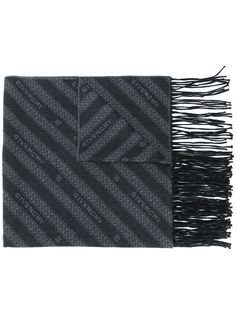 Givenchy шарф с логотипом и бахромой