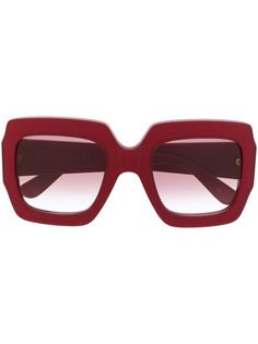 Gucci Eyewear солнцезащитные очки в квадратной оправе с логотипом