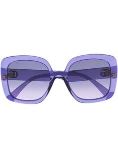 Gucci Eyewear солнцезащитные очки в квадратной оправе с логотипом Interlocking G