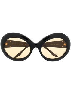 Gucci Eyewear очки в круглой оправе с логотипом Interlocking G