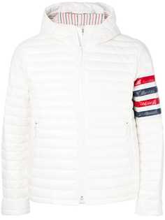 Thom Browne стеганый пуховик с полосками 4-Bar