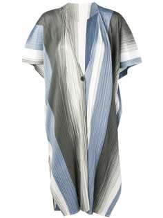 Pleats Please Issey Miyake длинный плиссированный кардиган