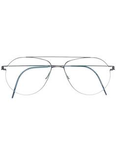 Lindberg narrow rimmed aviator style glasses