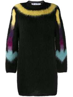 Off-White FUZZY ARROW DRESS BLACK MULTICOLOR