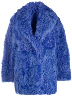 Off-White фактурное пальто из овчины