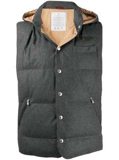 Brunello Cucinelli стеганый жилет с капюшоном