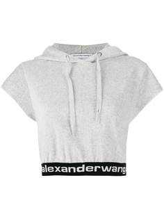 T By Alexander Wang укороченное худи с короткими рукавами