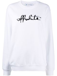 Off-White толстовка с круглым вырезом и логотипом