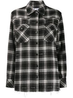Off-White CHECK BOXY SHIRT BLACK NO COLOR