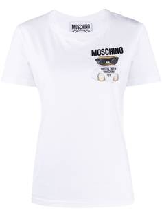 Moschino футболка Teddy Bear с вышивкой