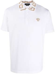 Versace рубашка поло с узором Greca