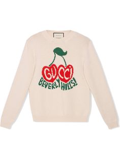 Gucci джемпер с логотипом вязки интарсия