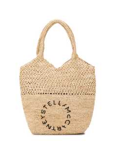 Stella McCartney сумка из рафии с логотипом