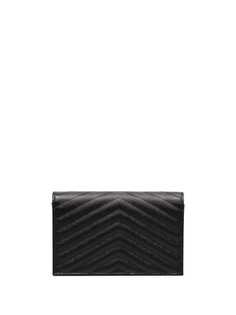 Saint Laurent клатч-конверт Malt с монограммой