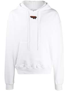 Off-White толстовка с капюшоном и логотипом