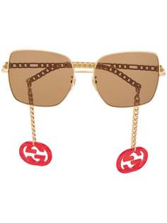Gucci Eyewear солнцезащитные очки в квадратной оправе