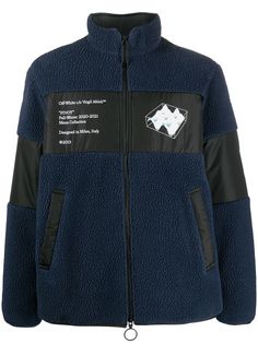 Off-White куртка с нашивкой-логотипом