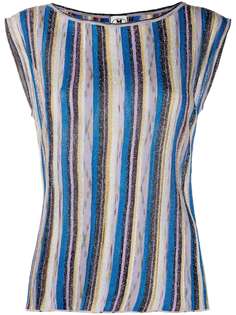 M Missoni трикотажный топ в полоску без рукавов