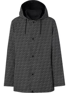 Burberry куртка с капюшоном и монограммой